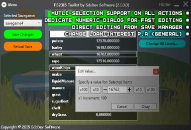 FS2015 Toolkit & Cheat Tool V2.1.0.1