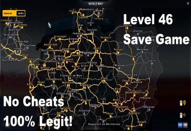 ETS2 Profile Download | Legit | 50% discovered | No Cheats | 1.21