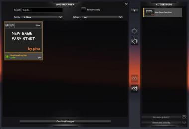 New Game Easy Start MOD