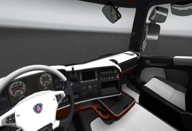 Scania Black & White Interior With Carbon