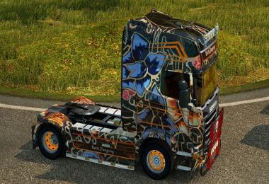 Scania R 2009 Batik Skin + Trailer Aero Dynamic