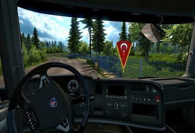 Swinging Glass of Turkish Flag