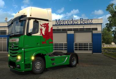 Mercedes-Benz Actros MP4 Cymru (Wales) Paintjob v1
