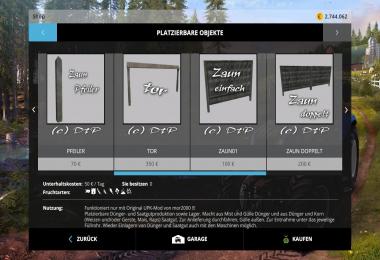 Platzierbarer Zaun v1.0.0