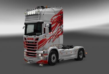 Scania RJL Red’n’ White Skin