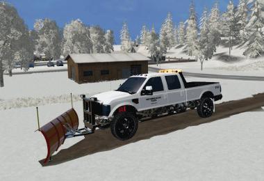 F250 Plow Truck with LED Lightbar v1