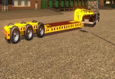 Kenworth W900L With American Tri-Axle Lowboy