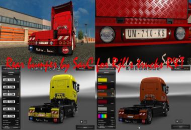 Rear bumper by savs for scania rjl r&t v1