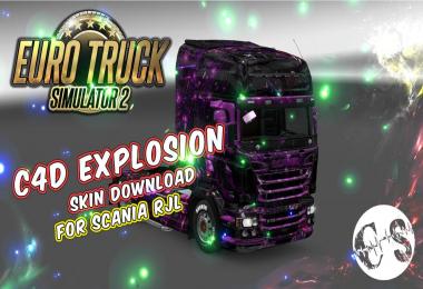 Scania RJL C4D Explosion Skin