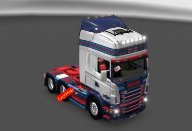 Scania RJL V8 Martini Racing Skin [LazyMods]