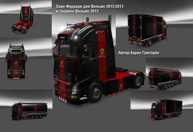 Volvo FH 2013 Ferrari & Lamborgini Skin Pack