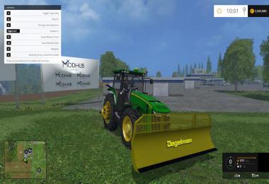JohnDeere 8370R and Degelman Silage Blade v1.0