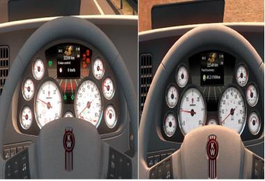 Kenworth T680 White Gauges + Colour Info Display v1.0
