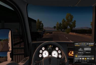 Kenworth T680 White Gauges + Interior v1.2