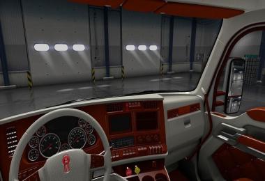 Kenworth T680 White Orange Interior
