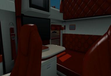Kenworth T680 White Orange Interior