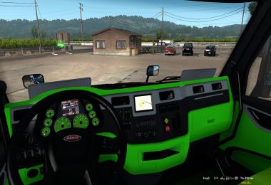 Peterbilt 579 Neon Green interior v1.0.0