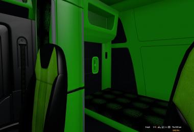 Peterbilt 579 Neon Green interior v1.0.0