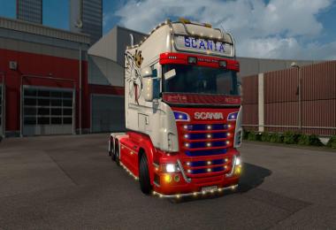 Scania RJL Red and White Skin