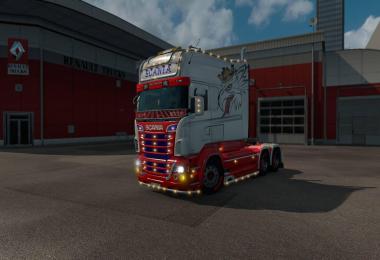 Scania RJL Red and White Skin