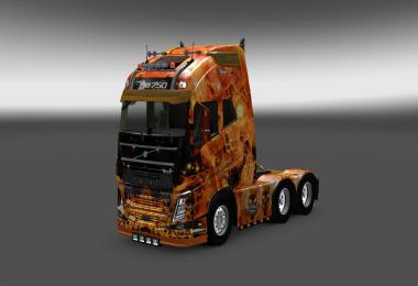 Skin Fire Skull For all Trucks 1.22