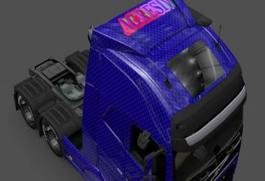 Volvo FH 2013 Blue Carbon Skin 1.22