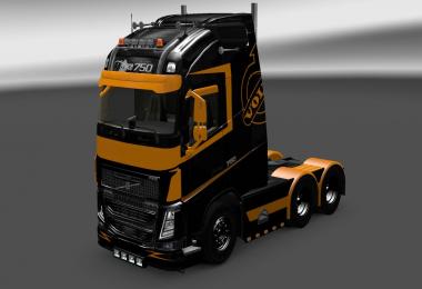 Volvo FH 2013 by Ohaha Black & Orange Skin