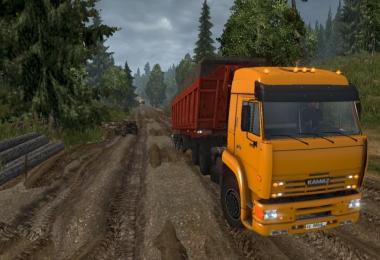 Kamaz 6460 with improved off-road suspension 1.22.x