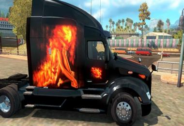 Peterbilt 579 Fire Composition Skin