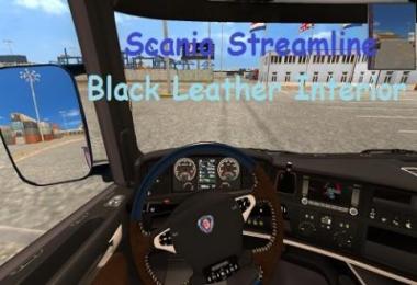Scania Streamline Black Leather Interior