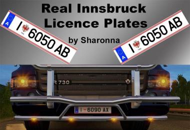 Sharonna’s Real Innsbruck Licence Plates