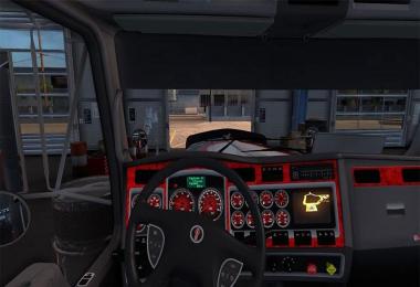 Kenworth w900 Dashboard red