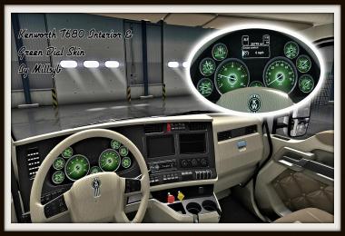 Kenworth T680 Interior & Green Dial Skin
