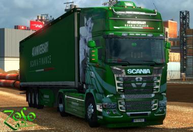 Scania RJL Emerald 40 Anniversary Scania Finance Skin