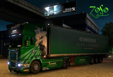 Scania RJL Emerald 40 Anniversary Scania Finance Skin