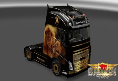 Volvo FH 2013 Gold Lione skin 1.23
