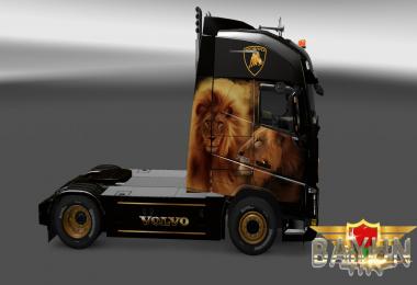 Volvo FH 2013 Gold Lione skin 1.23