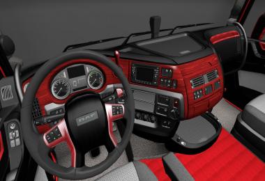 DAF XF Euro 6 Red Wood Interior v1