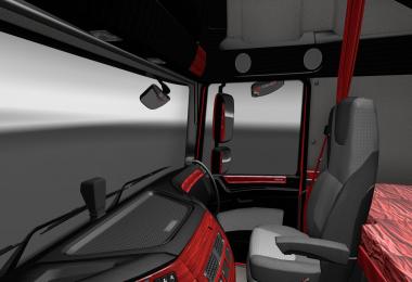 DAF XF Euro 6 Red Wood Interior v1