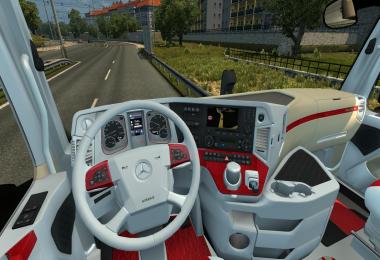 Mercedes Actros MP4 2014 White / Biege / Red Interior