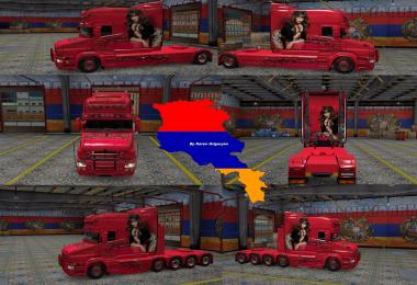 Scania T girl in red skin