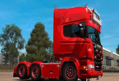 Black & Red Wheel for Scania Truck