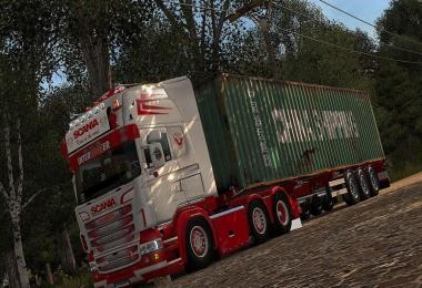 Scania R & Streamline (RJL) White & Red Skin + Accessory