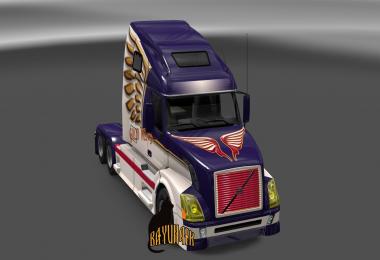 Volvo VNL670 Gold Wings skin 1.24
