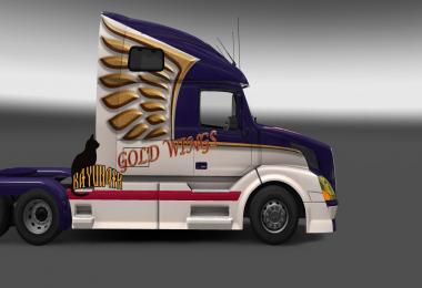 Volvo VNL670 Gold Wings skin 1.24