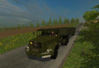 Magirus Deutz Jupiter truck with semi trailer v1.15
