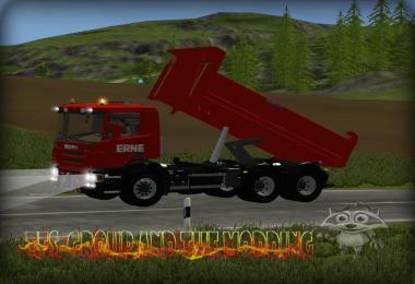 TFSG SCANIA P420 BENNE REMORQUE ERNE