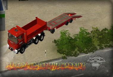 TFSG SCANIA P420 BENNE REMORQUE ERNE
