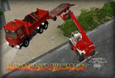 TFSG SCANIA P420 BENNE REMORQUE ERNE