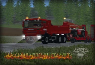TFSG SCANIA P420 BENNE REMORQUE ERNE